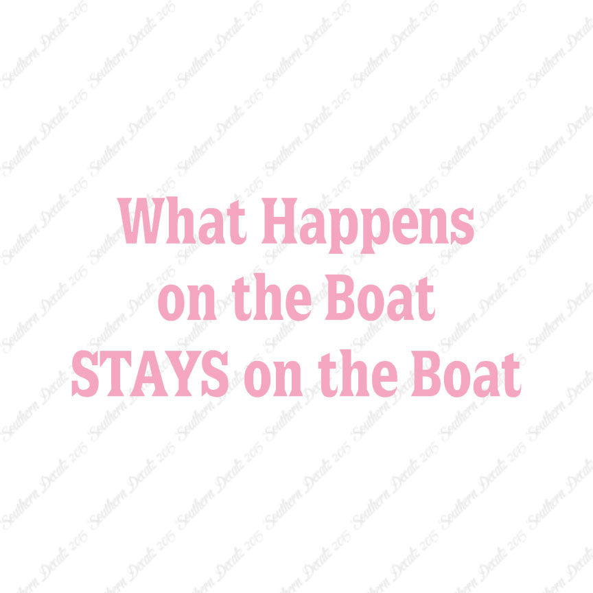 What Happens On The Boat
