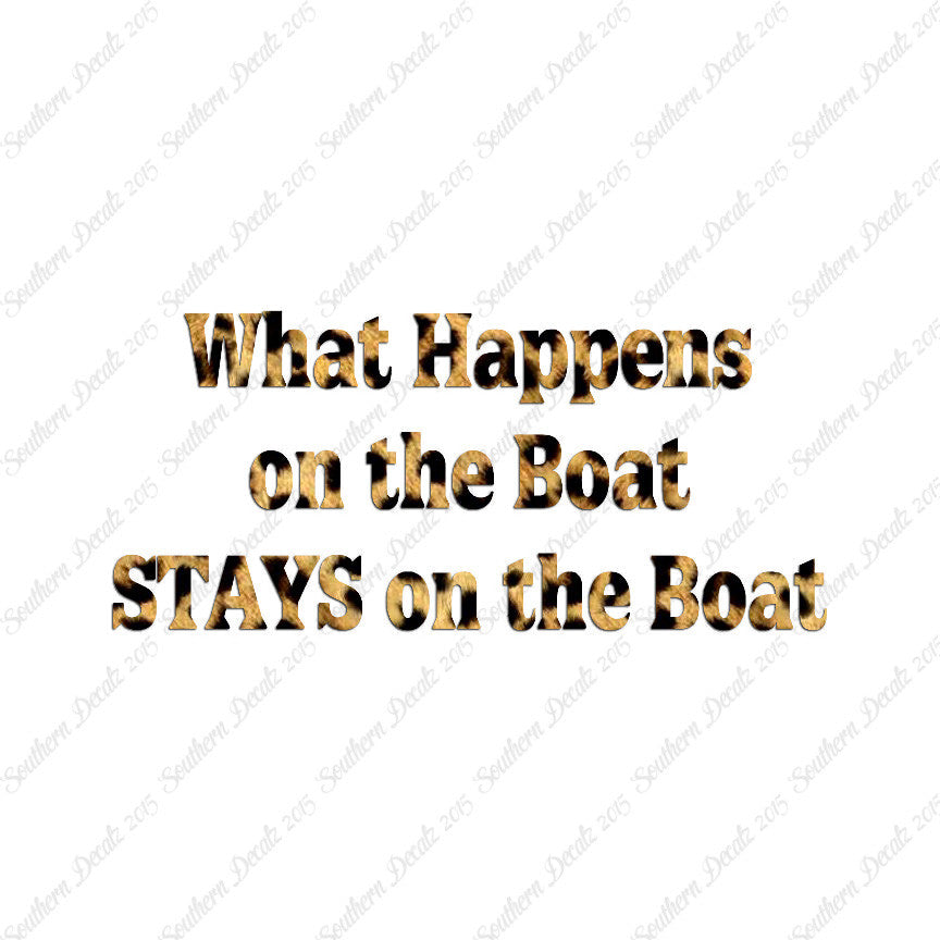 What Happens On The Boat