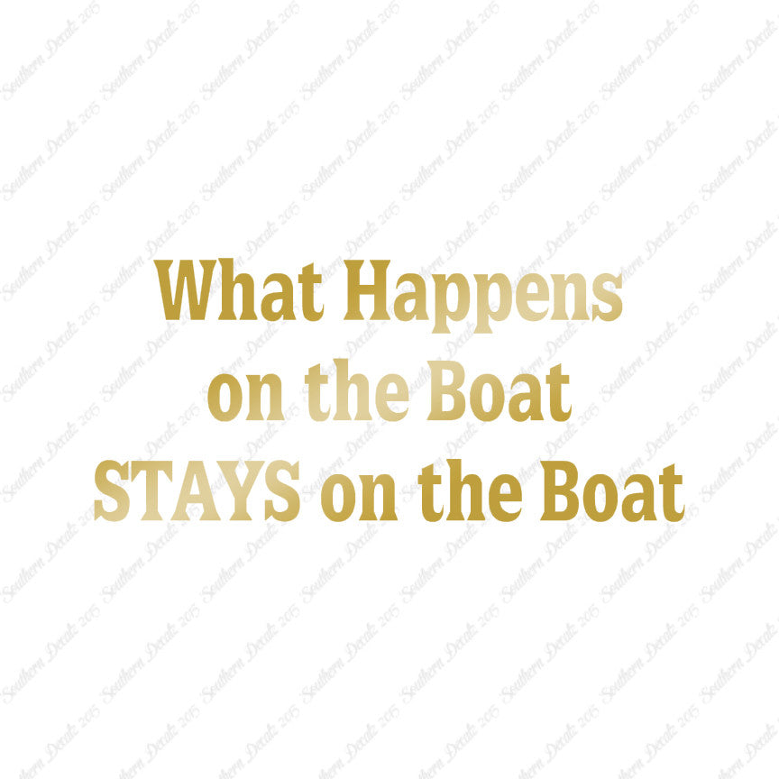 What Happens On The Boat