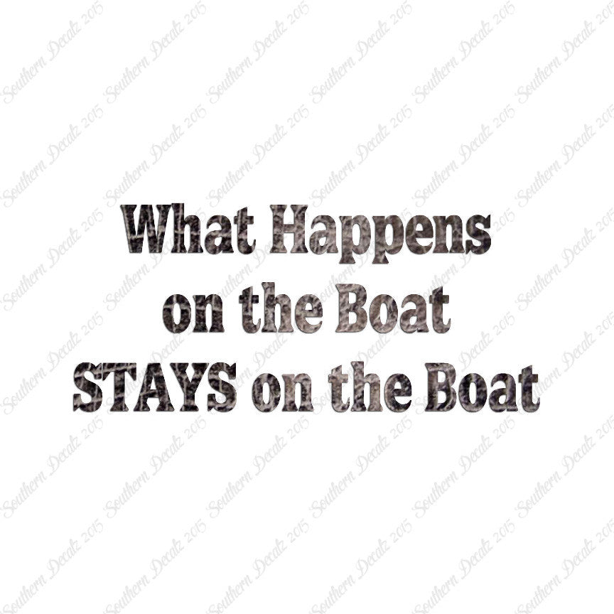 What Happens On The Boat
