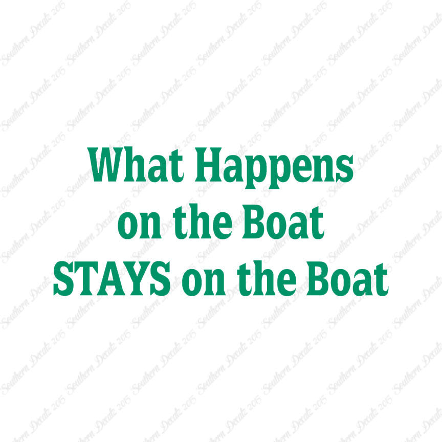 What Happens On The Boat