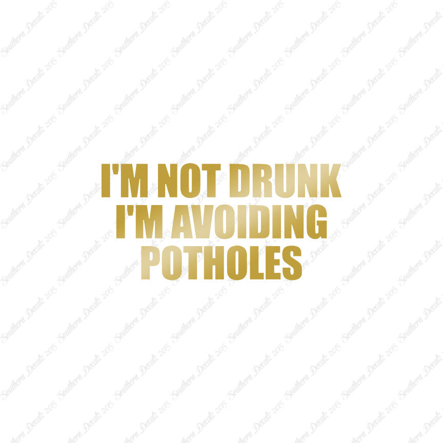 Not Drunk Avoiding Potholes