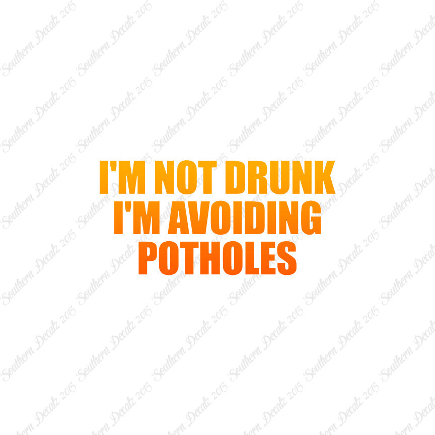 Not Drunk Avoiding Potholes