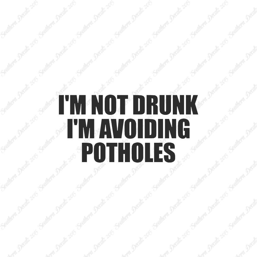 Not Drunk Avoiding Potholes