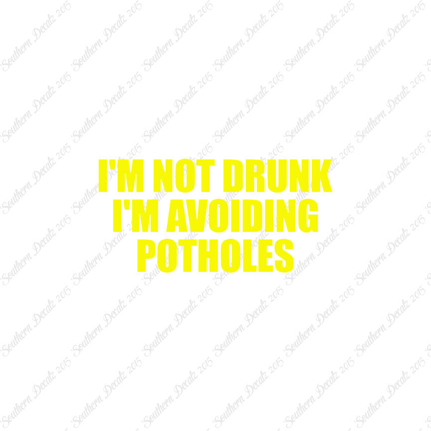 Not Drunk Avoiding Potholes