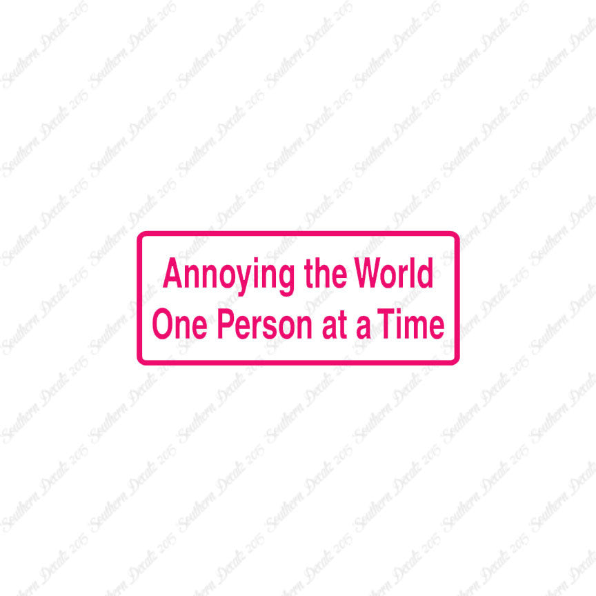 Annoying The World