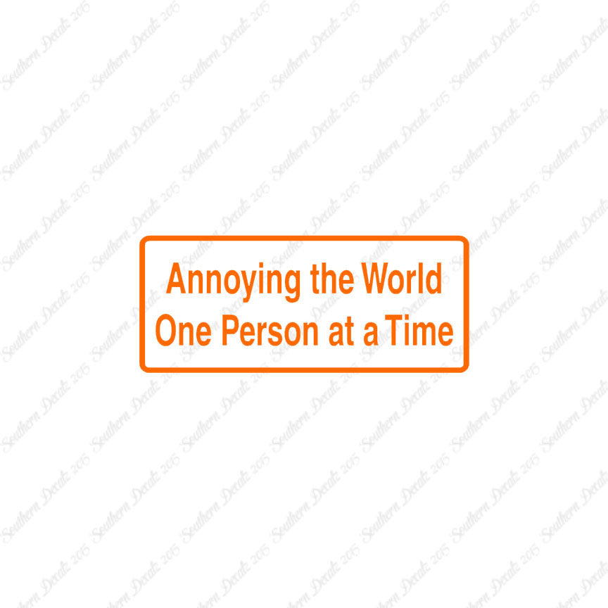 Annoying The World