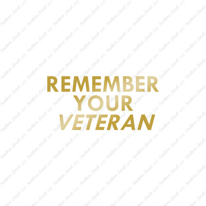 Remember Your Veteran