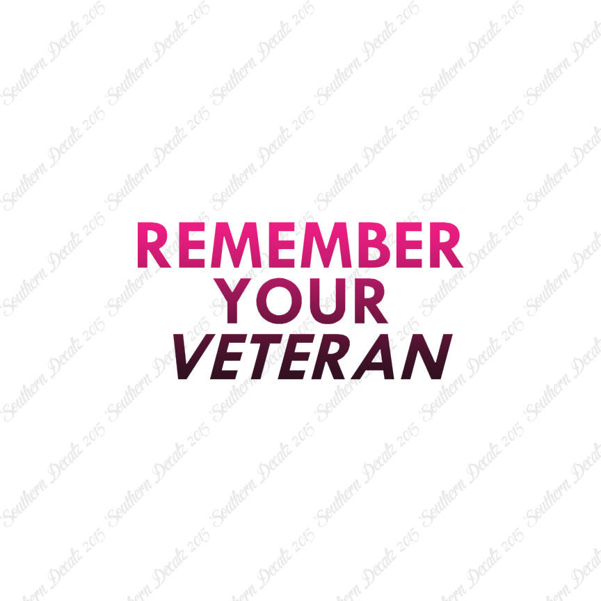Remember Your Veteran
