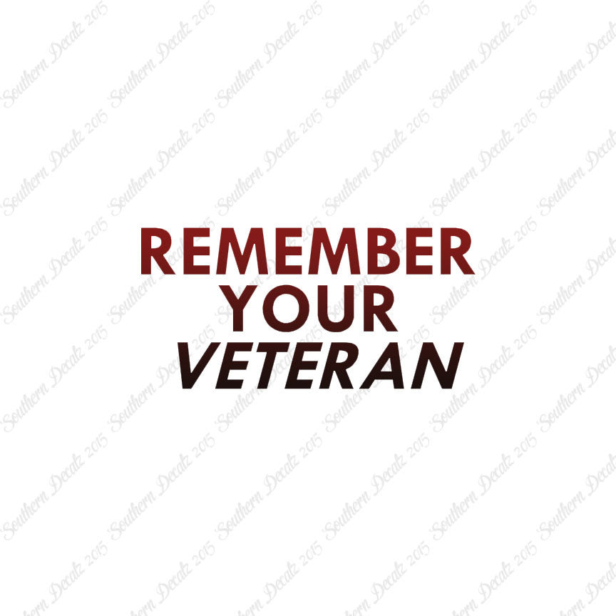 Remember Your Veteran