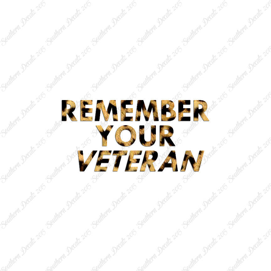 Remember Your Veteran