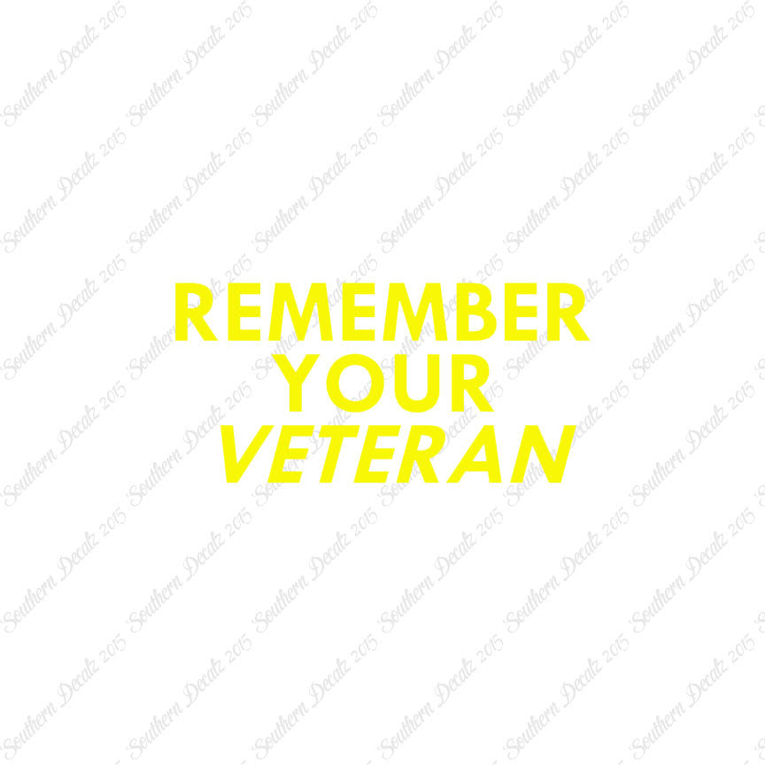 Remember Your Veteran