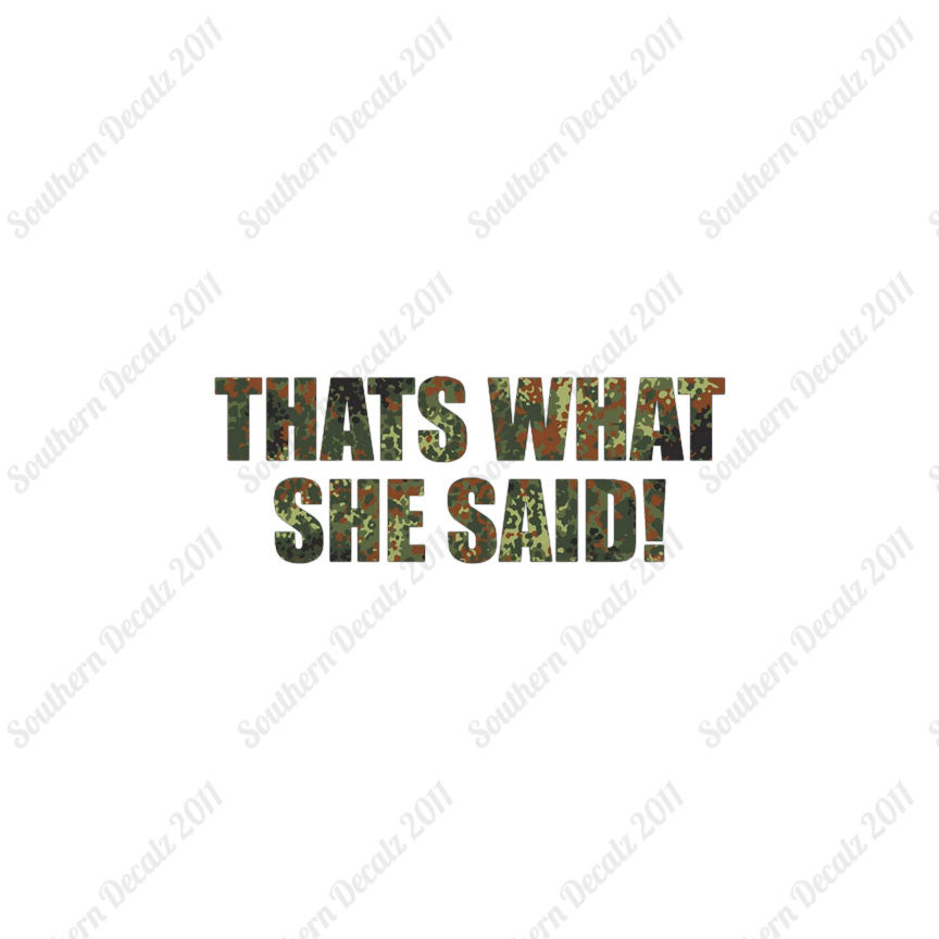 That’s What She Said