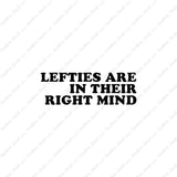Lefties In Right Mind