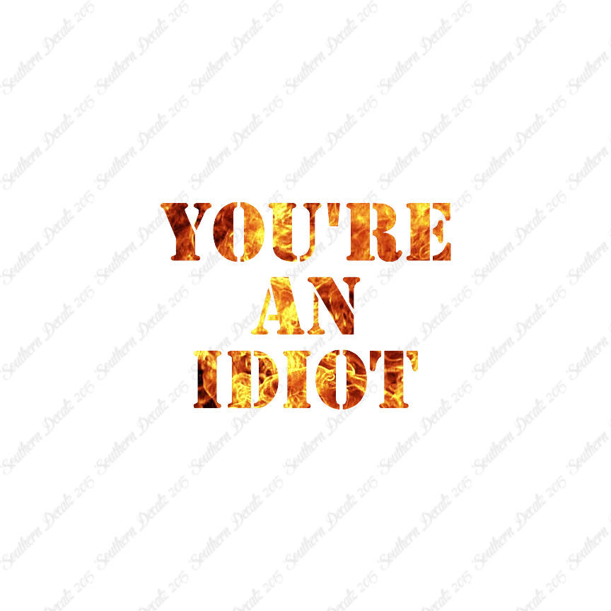 You're An Idiot