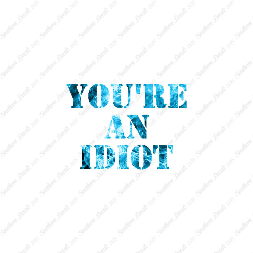 You're An Idiot