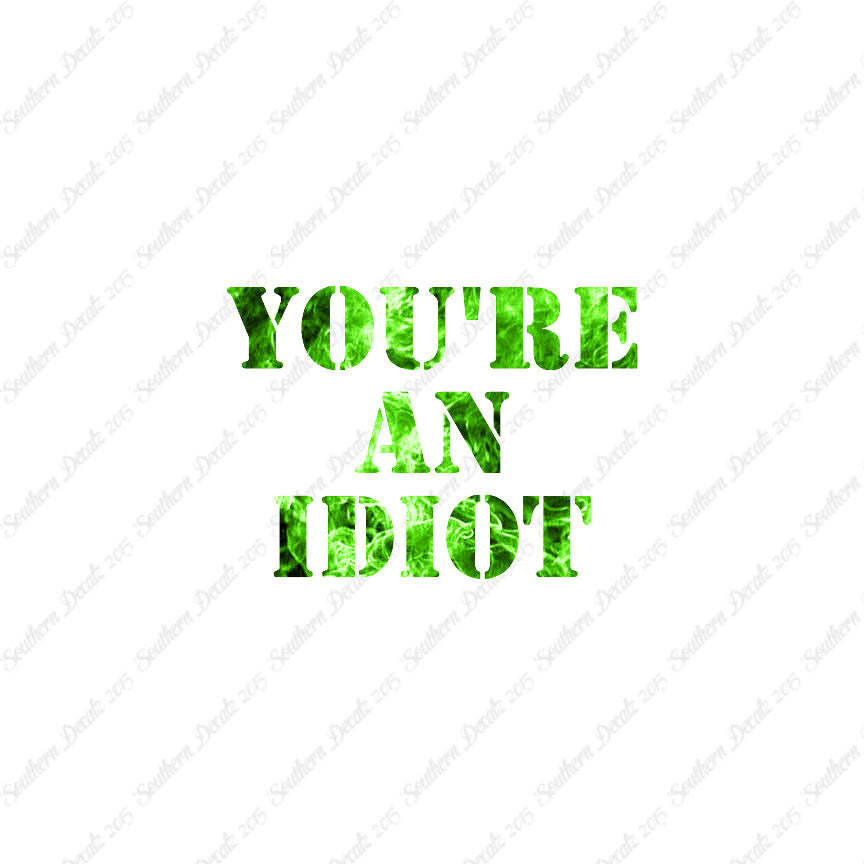 You're An Idiot