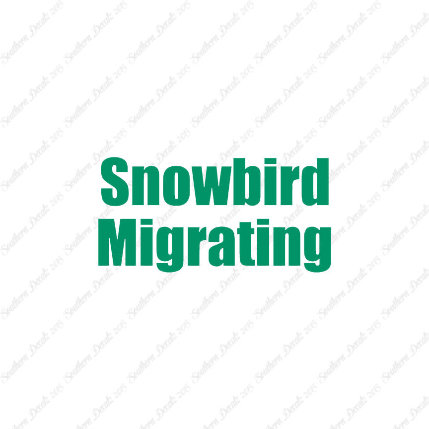 Snowbird Migrating