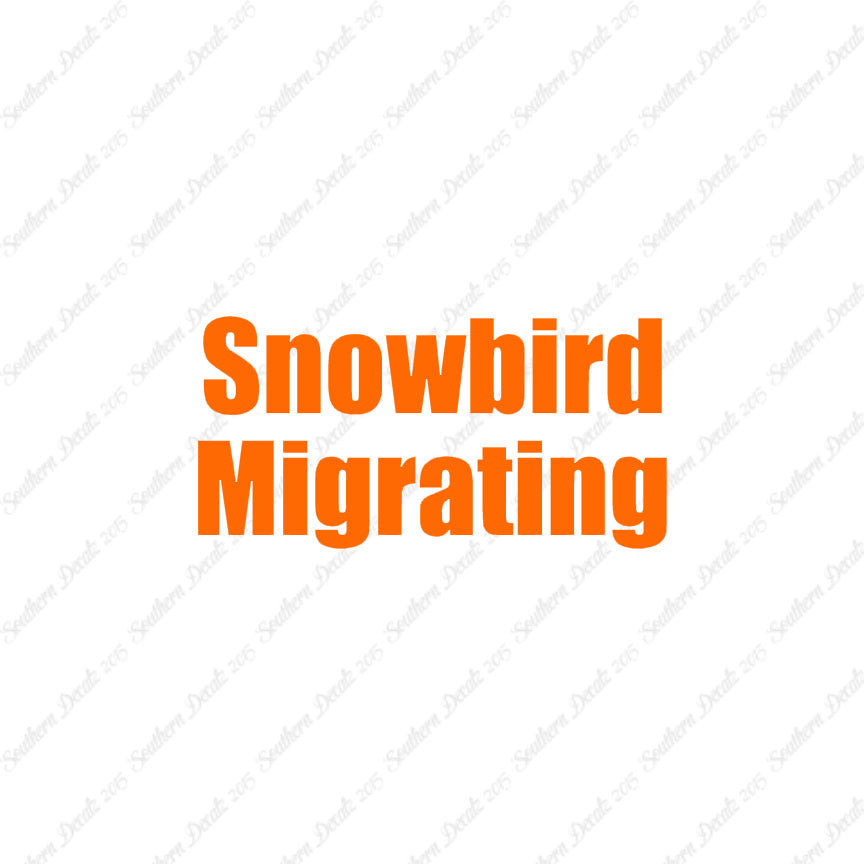 Snowbird Migrating