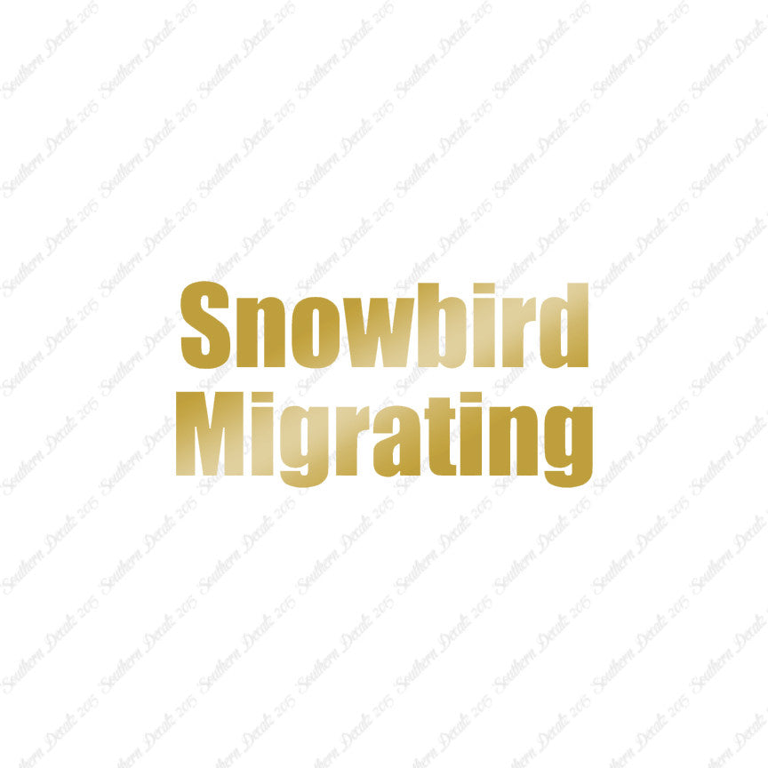 Snowbird Migrating