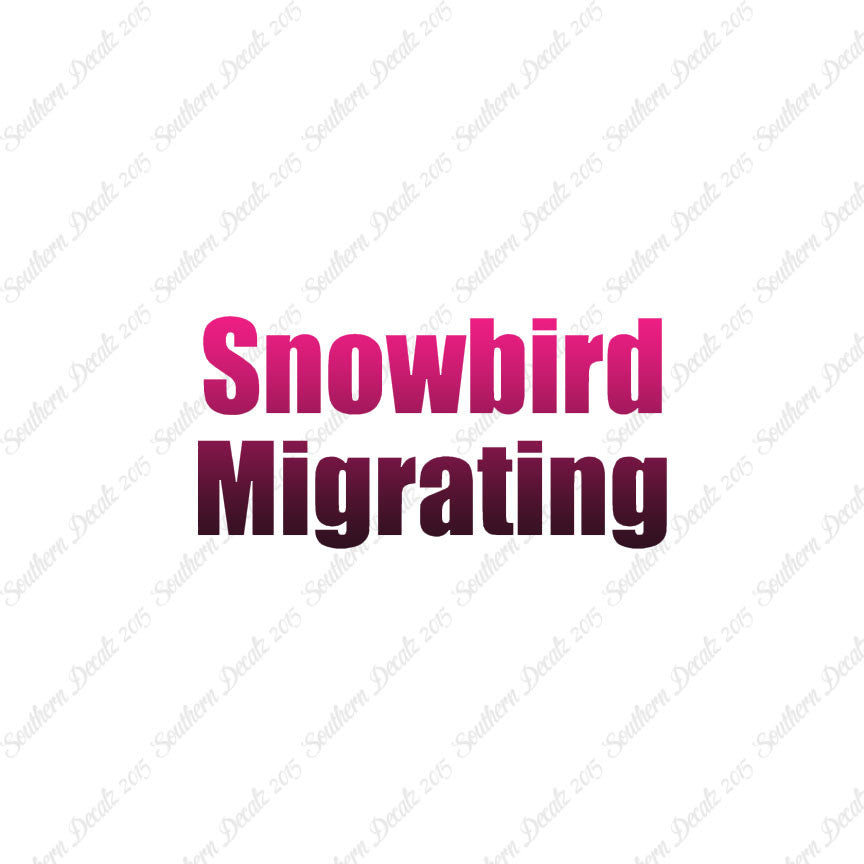 Snowbird Migrating