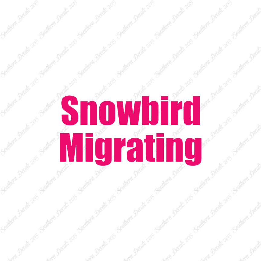 Snowbird Migrating