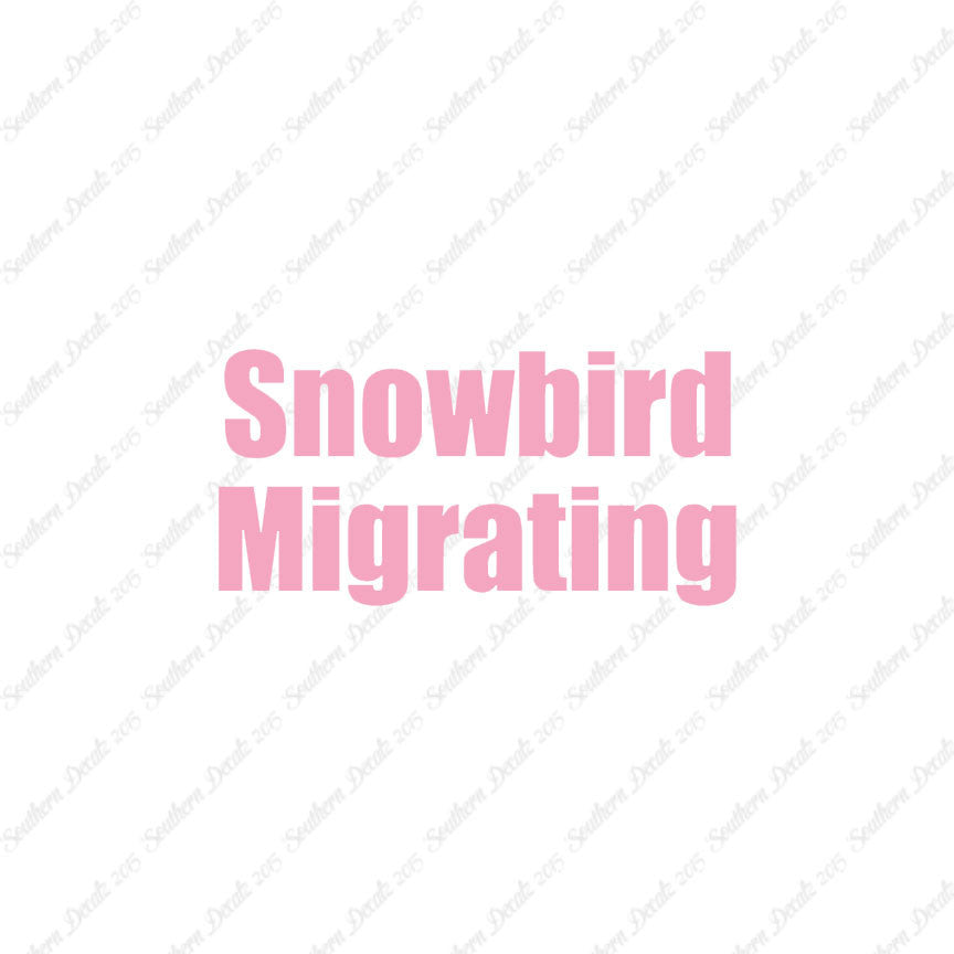 Snowbird Migrating
