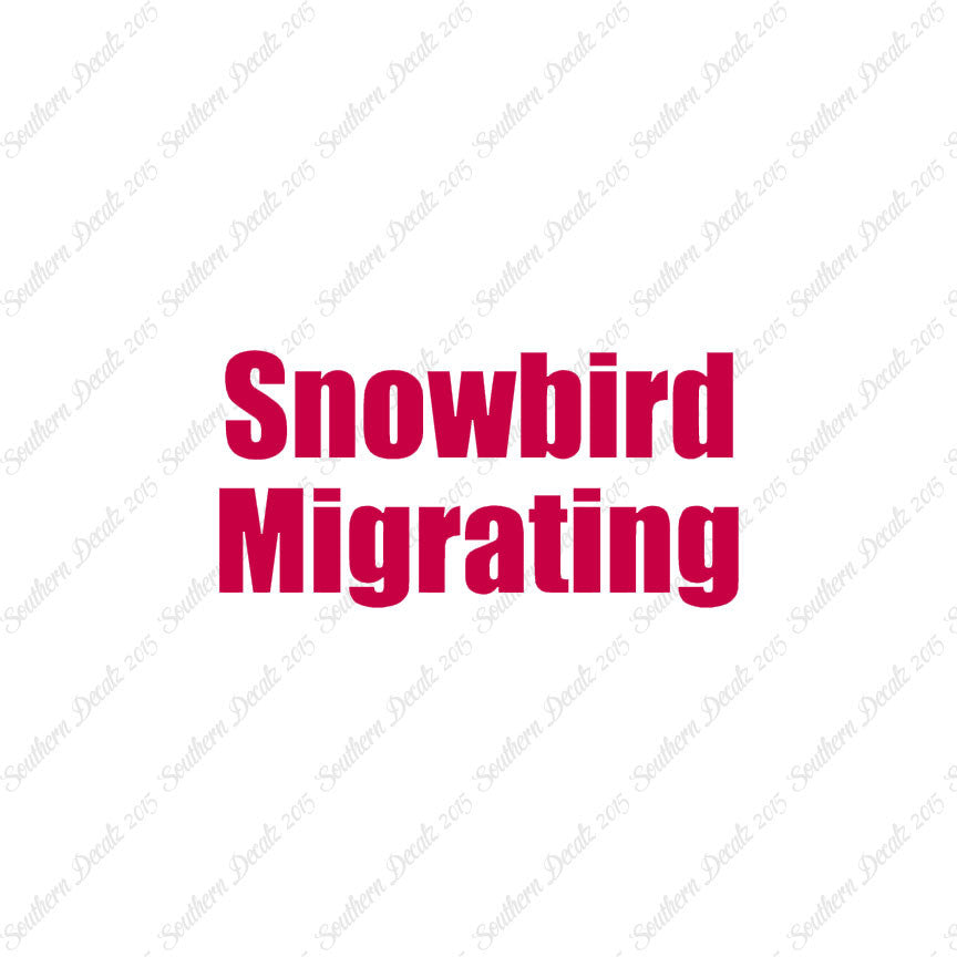Snowbird Migrating