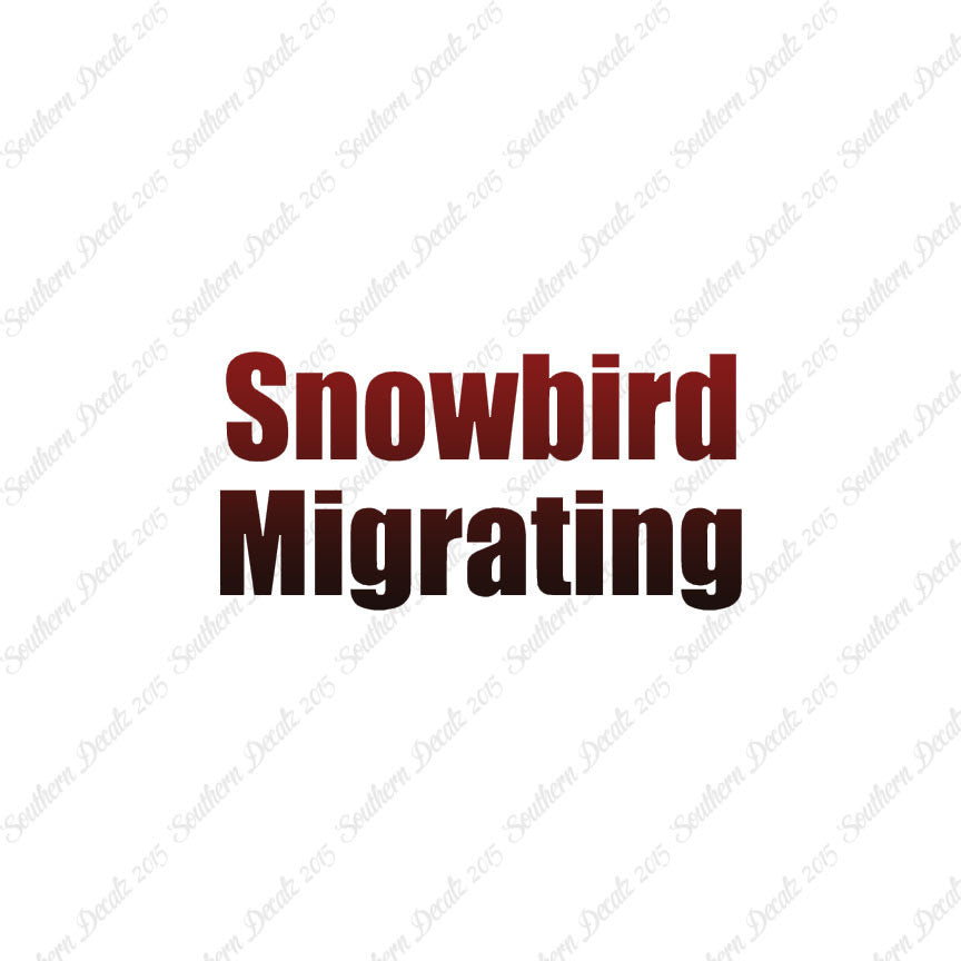 Snowbird Migrating