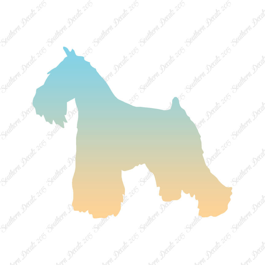 Miniature Schnauzer Dog Breed Silhouette