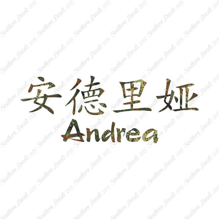Chinese Name Symbols "Andrea"