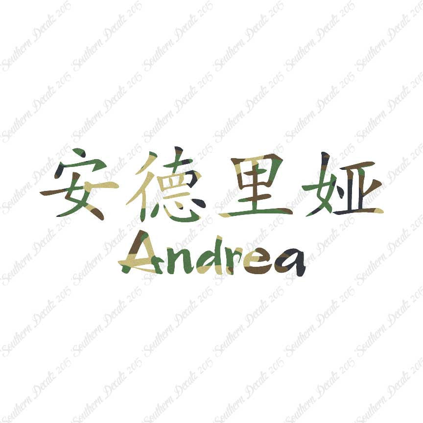 Chinese Name Symbols "Andrea"