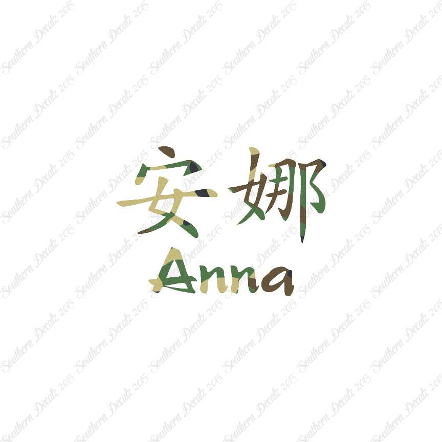 Chinese Name Symbols "Anna"