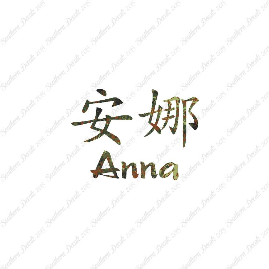 Chinese Name Symbols "Anna"