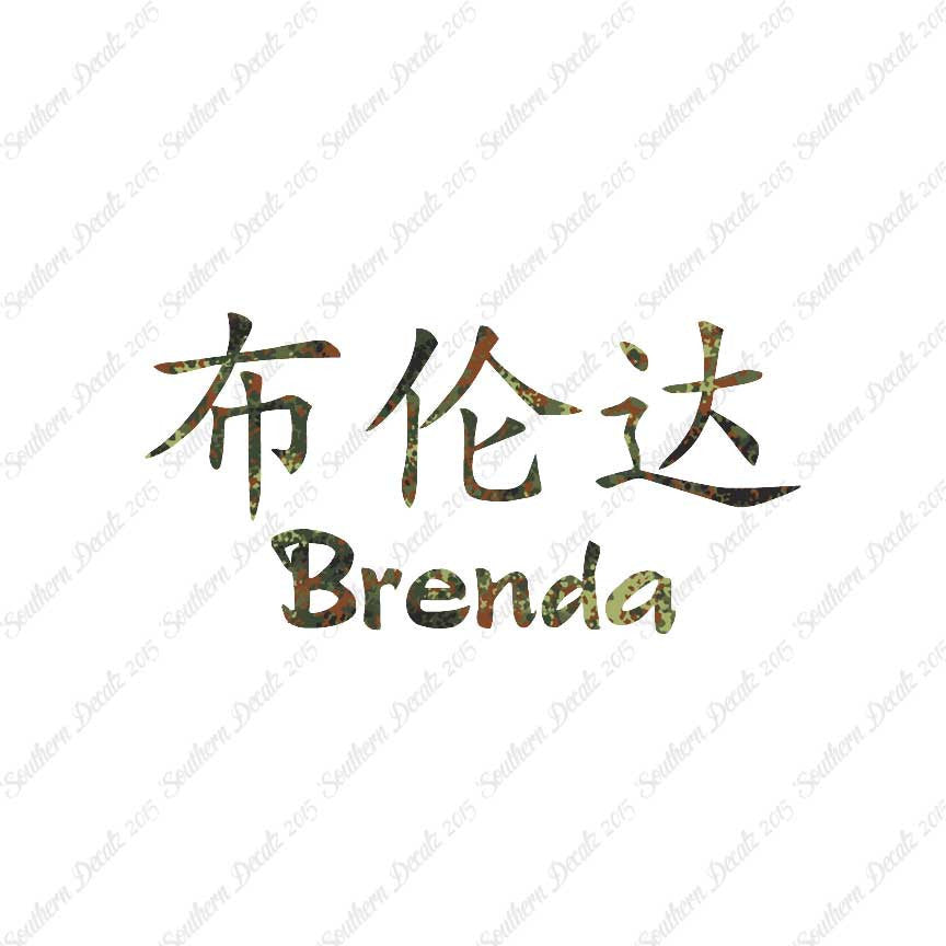 Chinese Name Symbols "Brenda"
