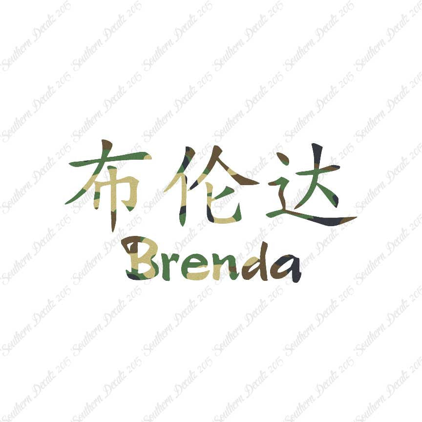 Chinese Name Symbols "Brenda"