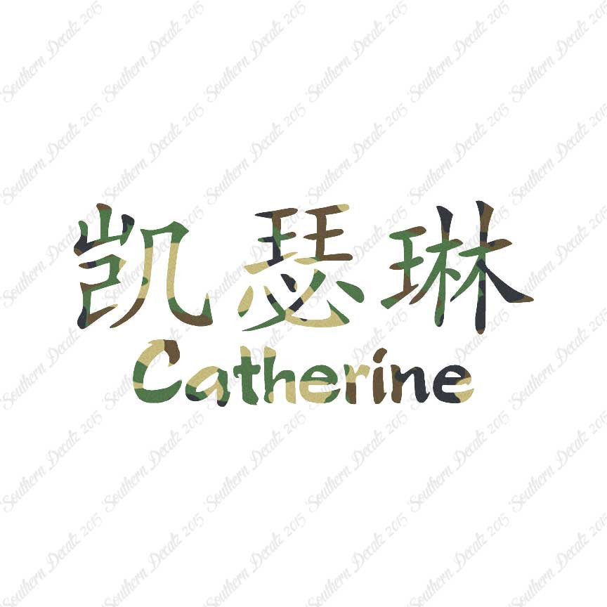 Chinese Name Symbols "Catherine"