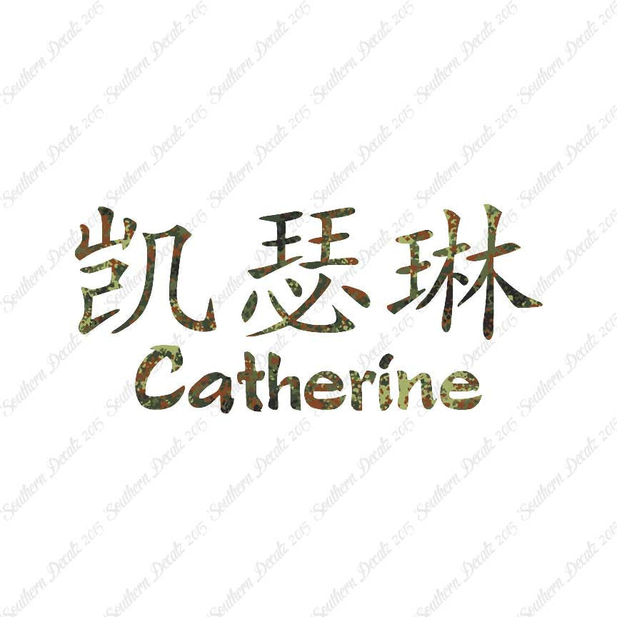 Chinese Name Symbols "Catherine"