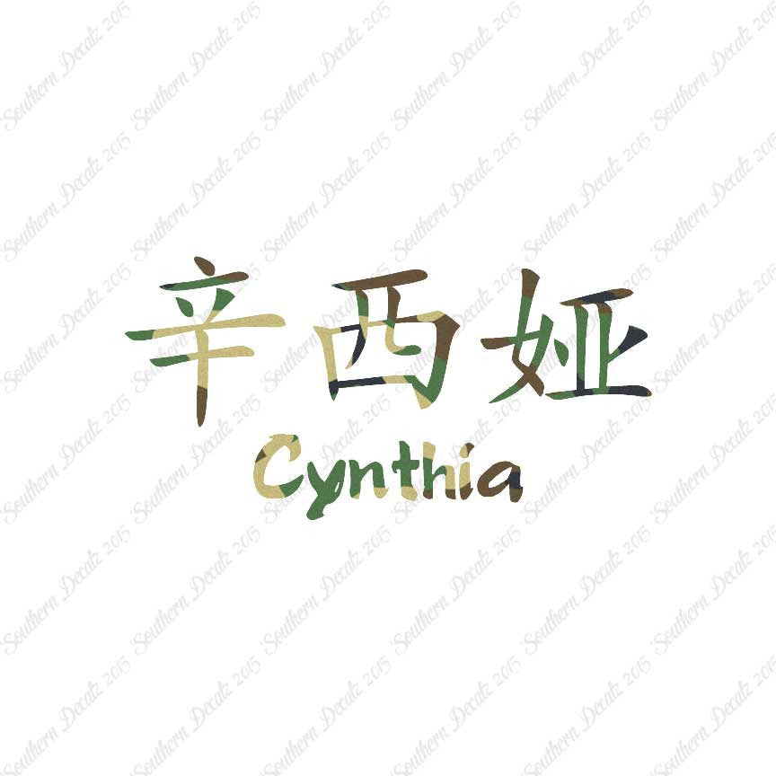 Chinese Name Symbols "Cynthia"