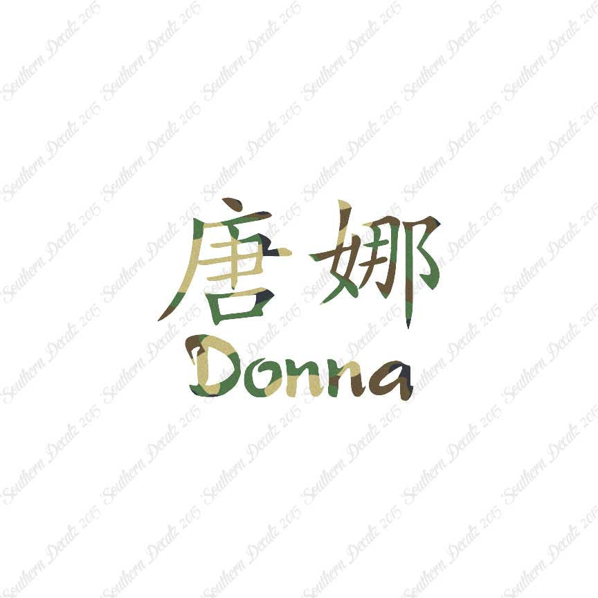 Chinese Name Symbols "Donna"