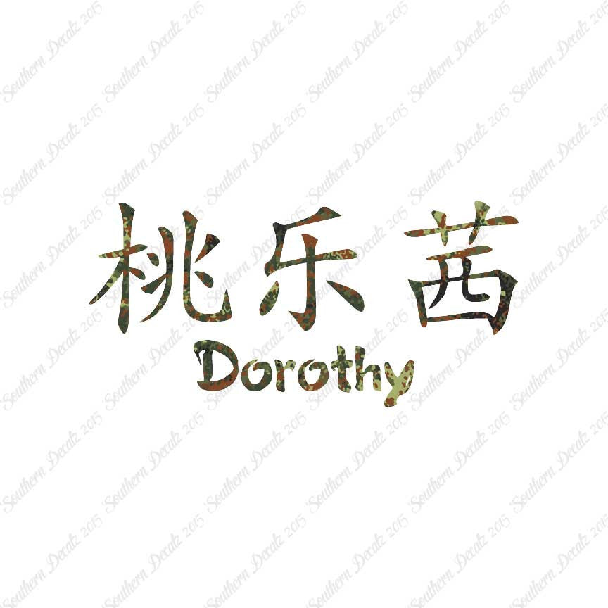 Chinese Name Symbols "Dorothy"