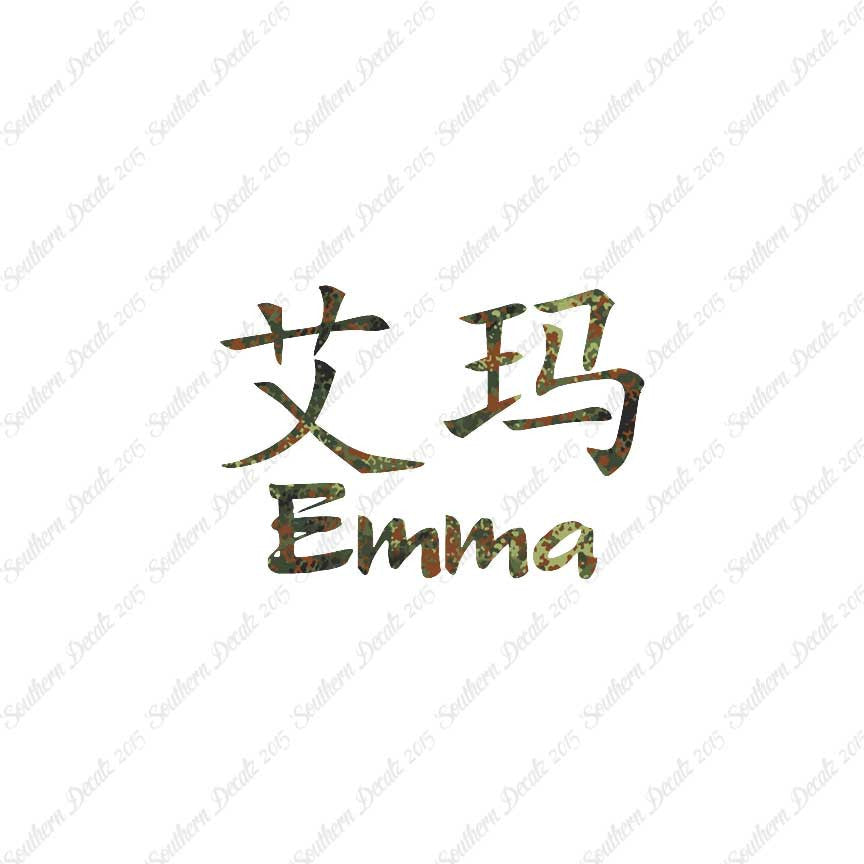 Chinese Name Symbols "Emma"