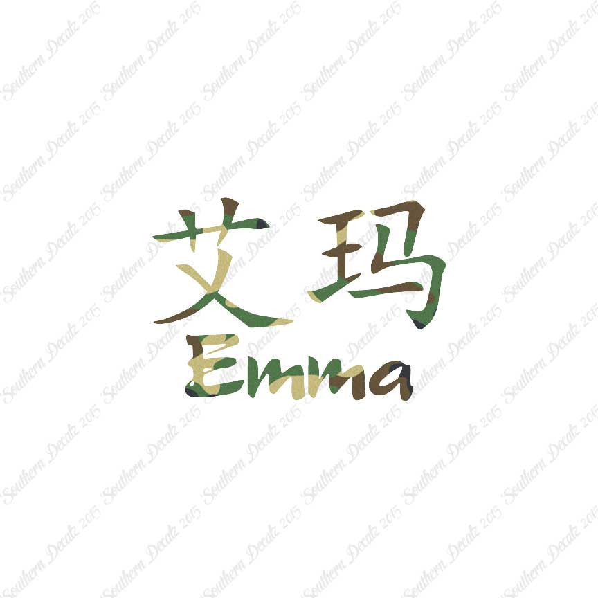 Chinese Name Symbols "Emma"