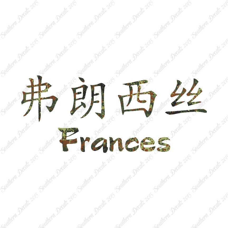Chinese Name Symbols "Frances"