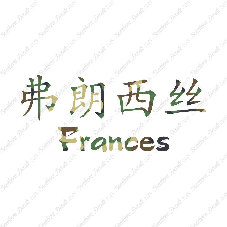 Chinese Name Symbols "Frances"
