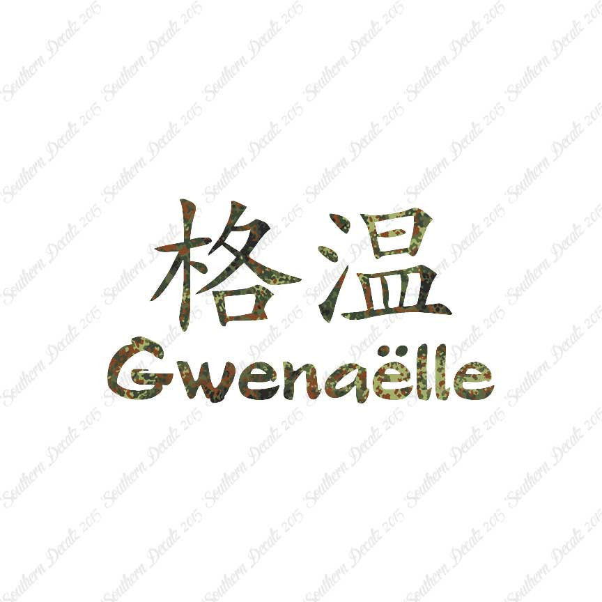 Chinese Name Symbols "Gwenaelle"