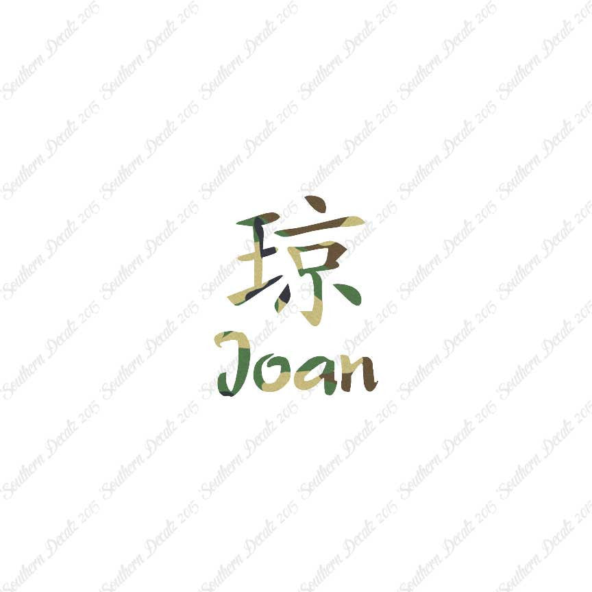 Chinese Name Symbols "Joan"