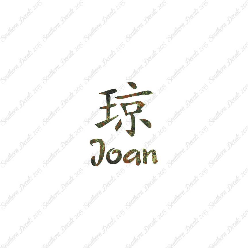 Chinese Name Symbols "Joan"