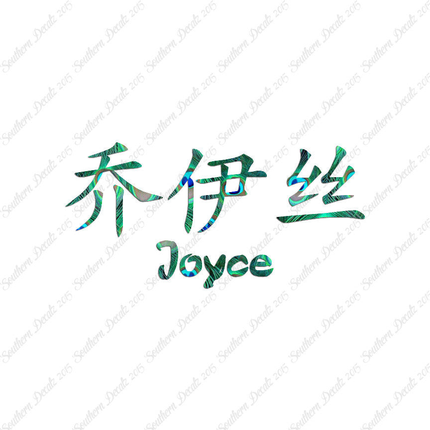 Chinese Name Symbols "Joyce"