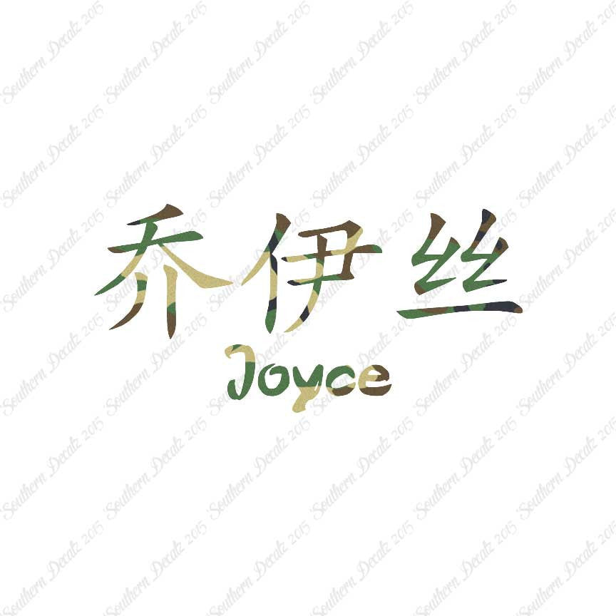 Chinese Name Symbols "Joyce"